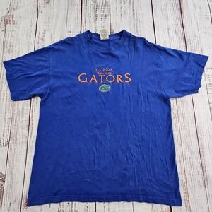 Florida Gators Blue Short Sleeve Cotton Embroidered T-Shirt Men's L